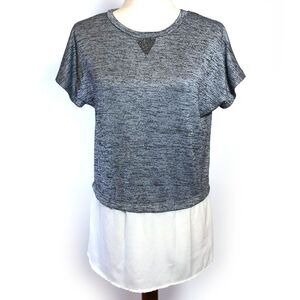 Juicy Couture Gray Rhinestone Layered Top Sz SM